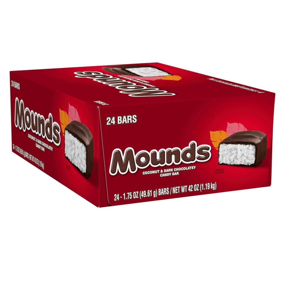 imageMOUNDS Coconut and Dark Chocolatey Candy Bars 175 oz 24 Count