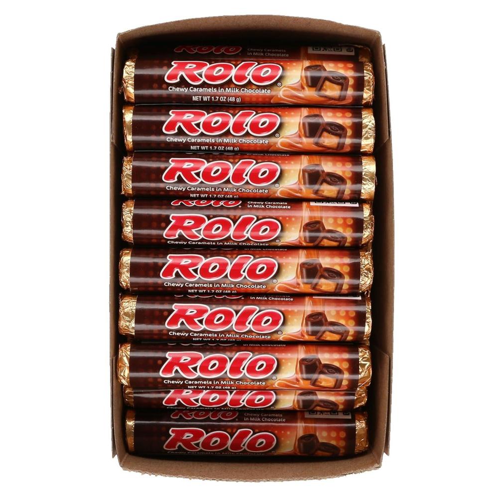 imageROLO Rich Chocolate Caramels Candy Rolls 17 oz 36 CountRich Chocolate Caramels