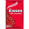 HERSHEY’S KISSES Milk Chocolate Candy Bulk Bag, 60 oz(Red)