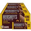 HERSHEY’S Milk Chocolate with Whole Almonds Candy Bars, 2.6 oz (18 Count)(Milk Chocolate with Whole Almonds)