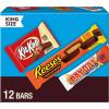KIT KAT, PAYDAY and REESE’S Assorted Flavored King Size, Candy Variety Box, 36.8 oz