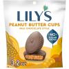 LILY’S Dark Chocolate Style No Sugar Added Peanut Butter Cups, Sweets Bag, 3.2 oz(Milk Chocolate)